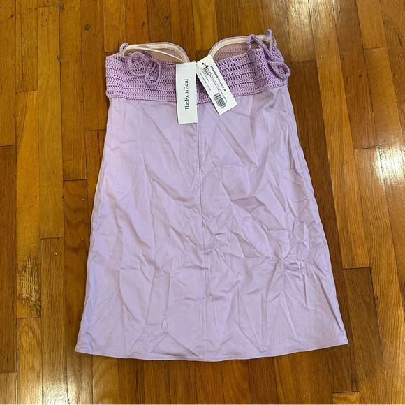 NWT Magda Butrym Crochet Balconette Mini Dress - Picture 9 of 10